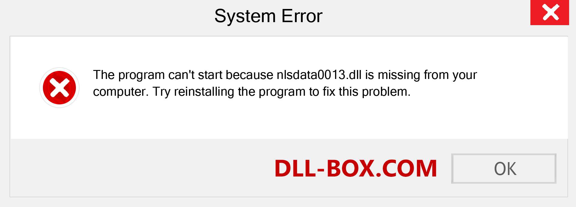  nlsdata0013.dll file is missing?. Download for Windows 7, 8, 10 - Fix  nlsdata0013 dll Missing Error on Windows, photos, images