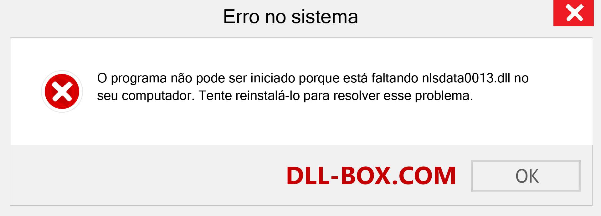 Arquivo nlsdata0013.dll ausente ?. Download para Windows 7, 8, 10 - Correção de erro ausente nlsdata0013 dll no Windows, fotos, imagens